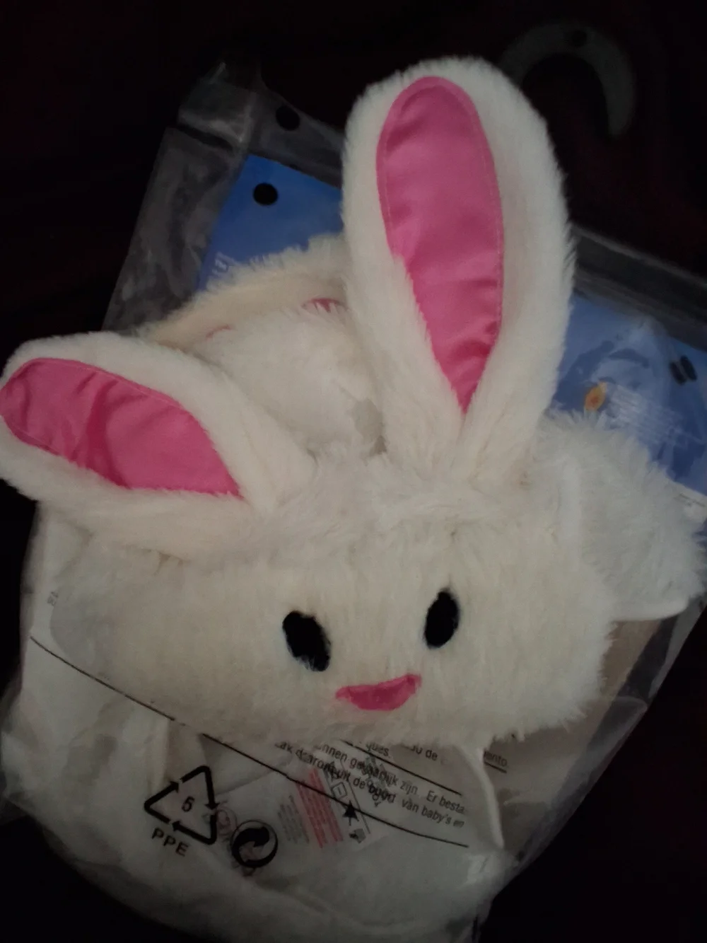 Charades Little Bunny Kids White Costume with Pink Accents